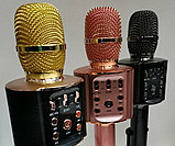 Беспроводной караоке микрофон Happyroom H60 с держателем для телефона|Розового цвета|НОВИНКА, фото 7