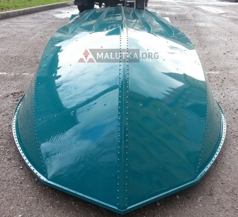 Алюминиевая лодка Мста-Н 3.5 м., с булями, крашенная в цвет "синевато-зелёный" - фото 4 - id-p188623489