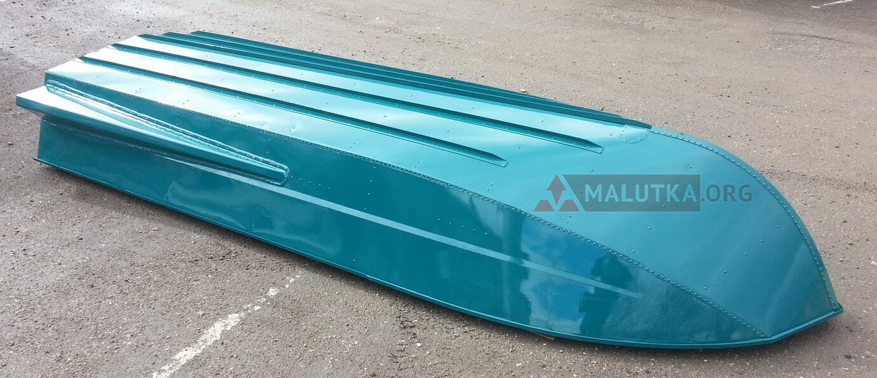 Алюминиевая лодка Мста-Н 3.5 м., с булями, крашенная в цвет "синевато-зелёный" - фото 7 - id-p188623489