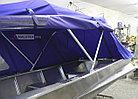 Алюминиевая лодка Мста-Н 3.7 м., с тентом, дугами, стеклом и булями, фото 4