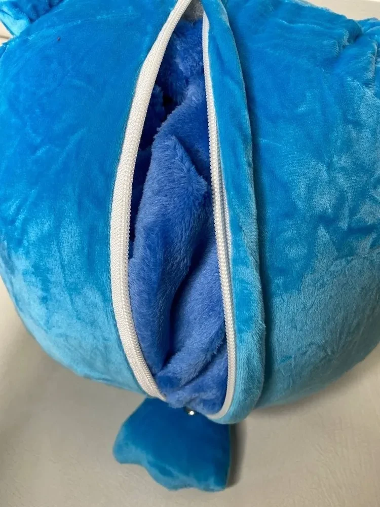Мягкая игрушка Сова с пледом 3в1, Синяя - фото 9 - id-p188624438