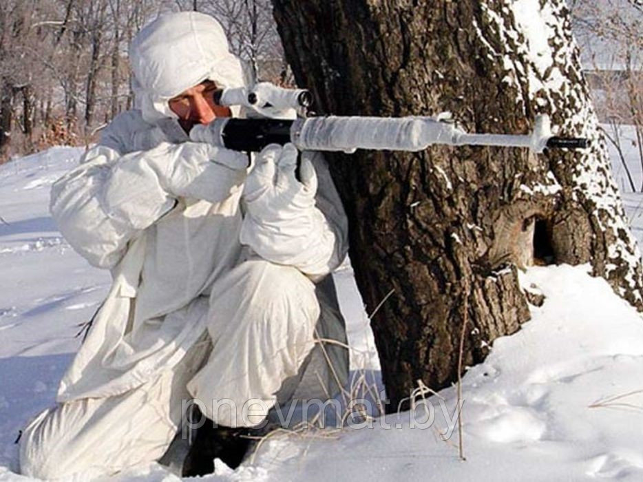 Костюм маскировочный "Армейский масхалат" белый Х/Б ( оригинал СССР).