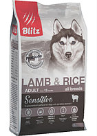 Сухой корм для собак Blitz Sensitive Adult Dog All Breeds (ягненок, рис) 2 кг