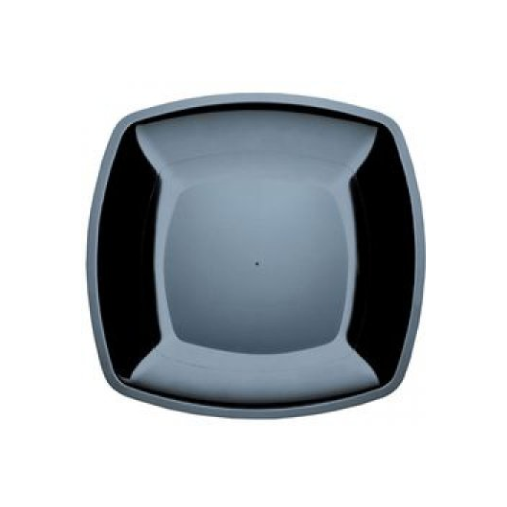 Тарелка квадратная плоская Черная 230мм ПП (6шт.) - фото 1 - id-p188634401