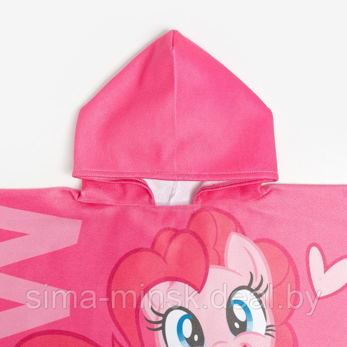 Полотенце-пончо детское махровое My Little Pony Пинки Пай 60х120 см, 50% хл., 50% полиэстер - фото 2 - id-p188635524