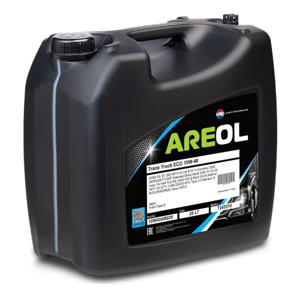 Масло моторное синтетика AREOL Trans Truck ECO 10W-40 20L 10W40AR025 - фото 2 - id-p188667080