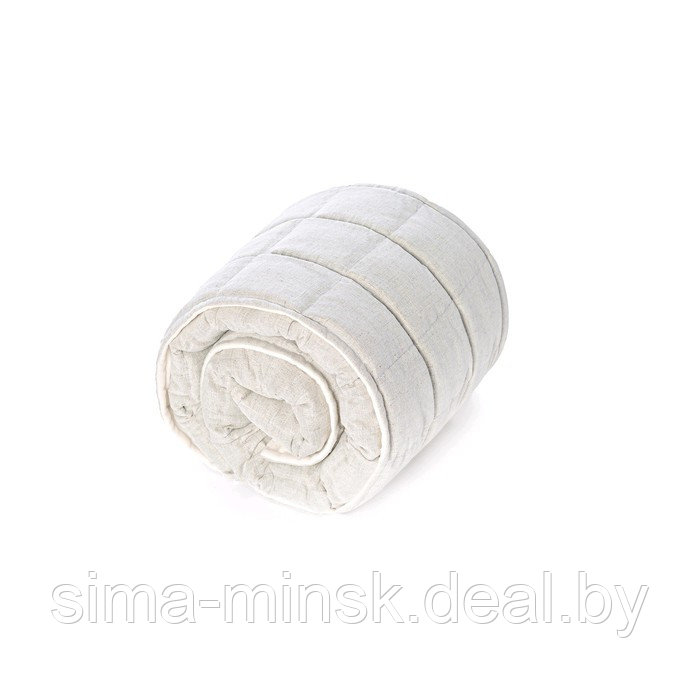 Одеяло утяжелённое, размер 110 × 140 см, лузга гречихи, лён/флис - фото 1 - id-p188667799