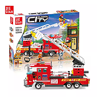 Конструктор с отверткой JIE STAR  "Пожарная команда", арт.52008