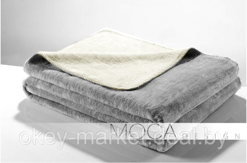 Плед двухсторонний Moca Design 150х200, серый