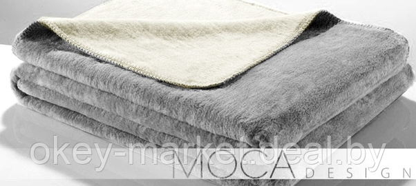 Плед двухсторонний Moca Design 150х200, серый, фото 2