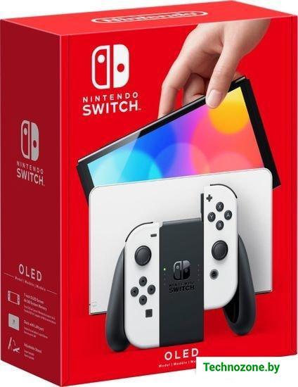 Игровая приставка Nintendo Switch OLED (белый) - фото 1 - id-p188672285