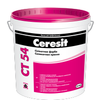 Ceresit/CT 54/Краска фасадная силикатная/База/ 15л (22,5 кг)