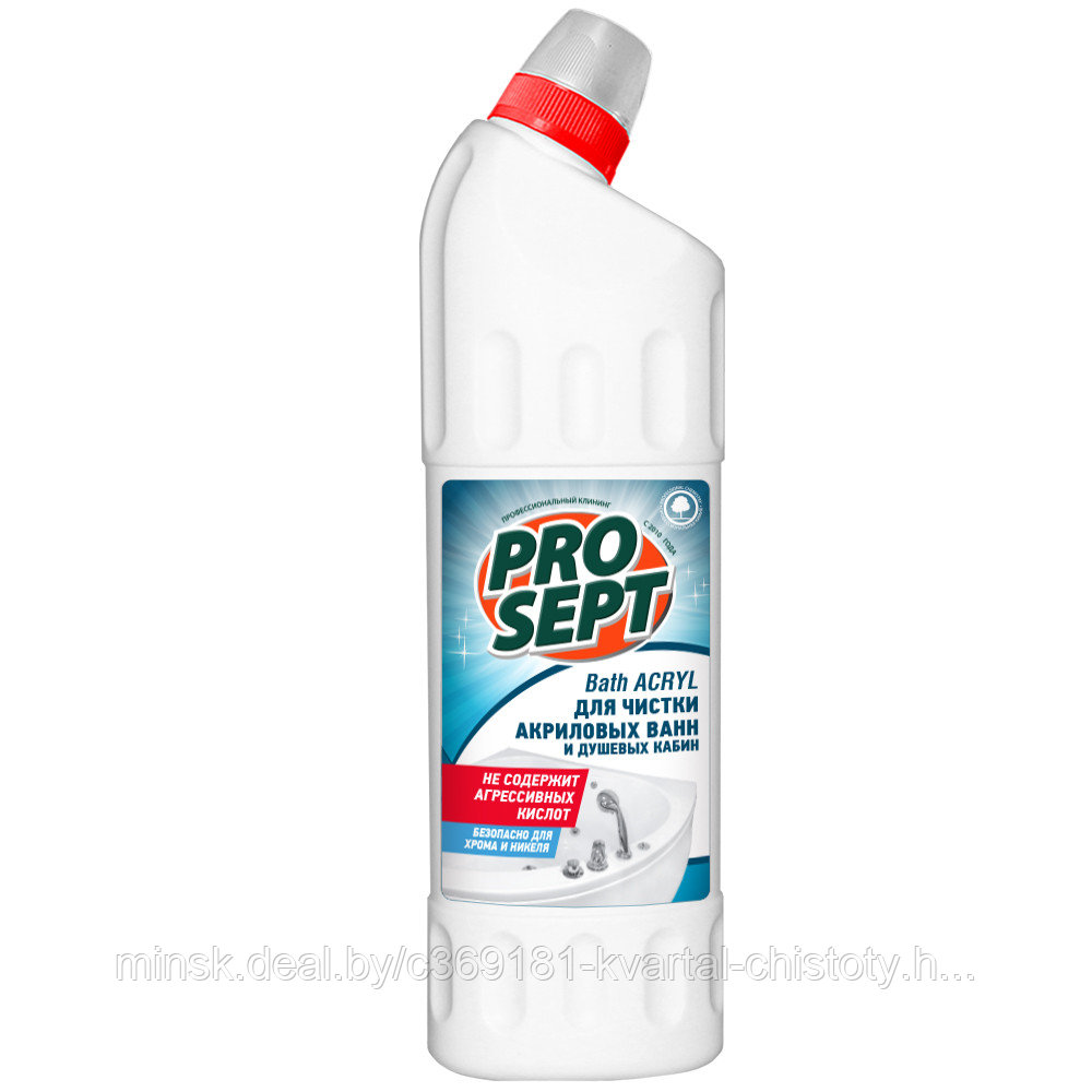 Средство для сантехники Prosept Bath Acryl 1л для акриловых поверхностей и душевых кабин, 189-1 РФ