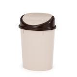 Ведро для мусора с подвижной крышкой 8,0л овал. (бежевый)