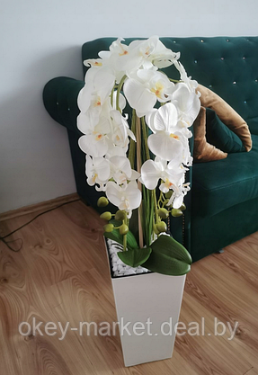 Цветочная композиция из орхидей в горшке 90 см, фото 3