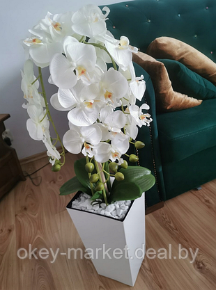 Цветочная композиция из орхидей в горшке 90 см, фото 2