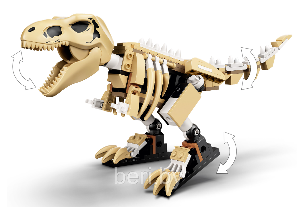 60132 Конструктор Lari «Скелет тираннозавра на выставке», Мир Юрского периода, 210 элементов - фото 7 - id-p188666373