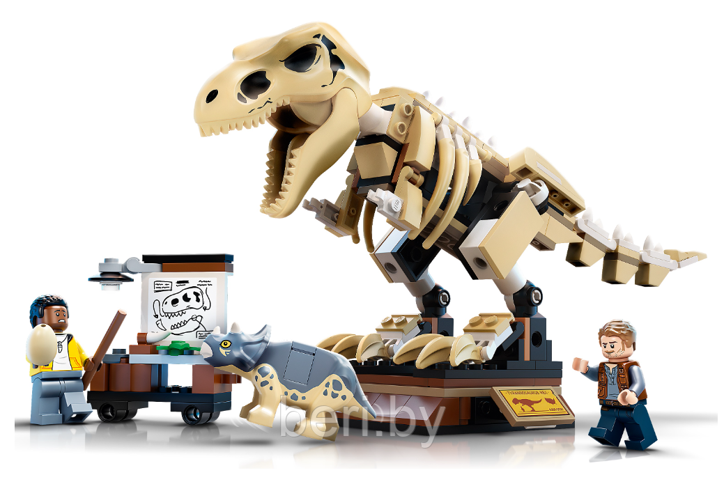 60132 Конструктор Lari «Скелет тираннозавра на выставке», Мир Юрского периода, 210 элементов - фото 3 - id-p188666373