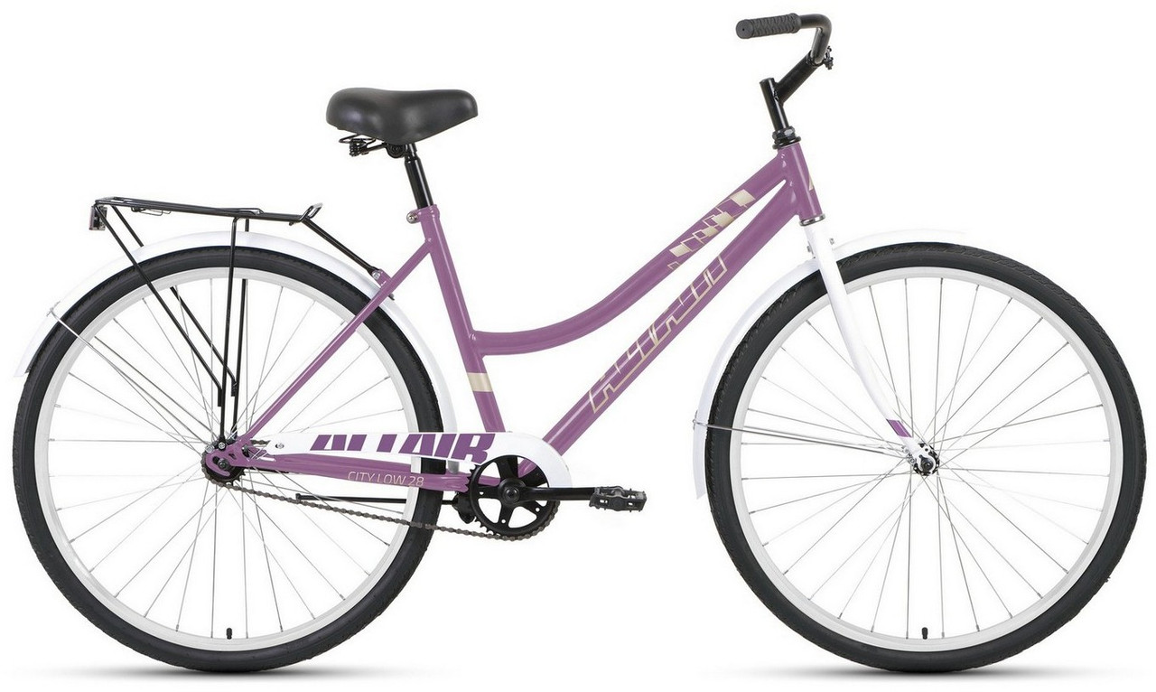Городской велосипед Altair ALTAIR CITY 28 low (19 quot; рост) фиолетовый/белый 2021 год (RBKT1YN81012) - фото 1 - id-p175842056