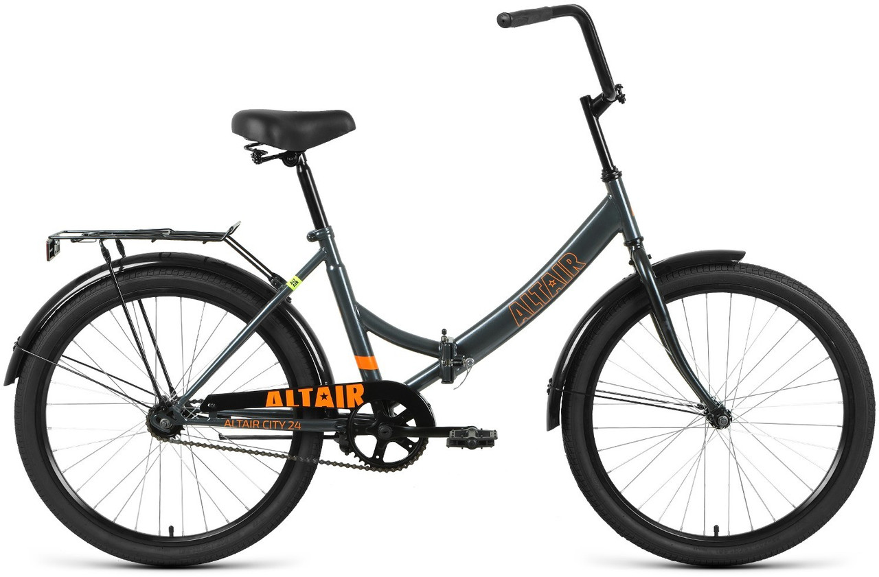 Складной велосипед складной Altair ALTAIR CITY 24 (16 quot; рост) темно-серый/оранжевый 2022 год - фото 1 - id-p178097773