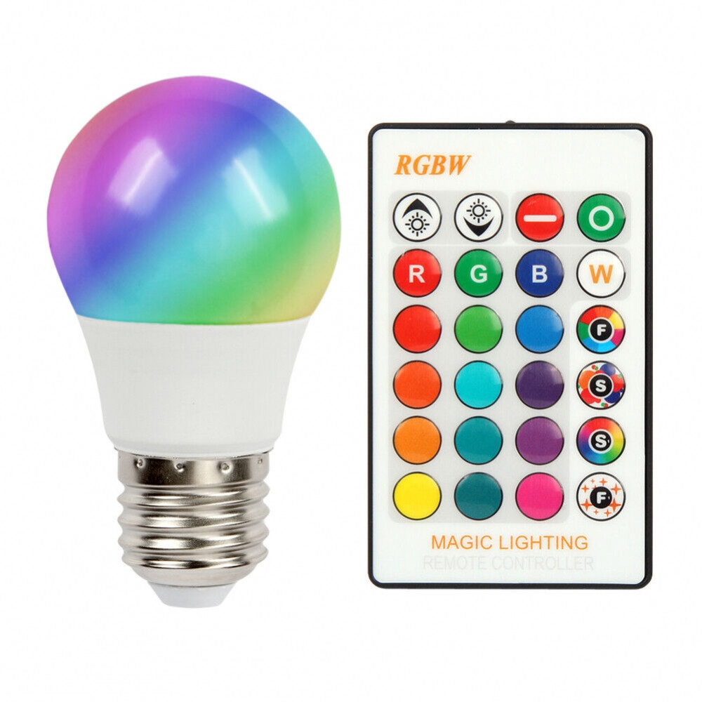 Умная светодиодная лампа LED RGBW BUIB 9W цоколь Е27 с пультом дистанционного управления (16 цветов, 25000 - фото 5 - id-p188694357