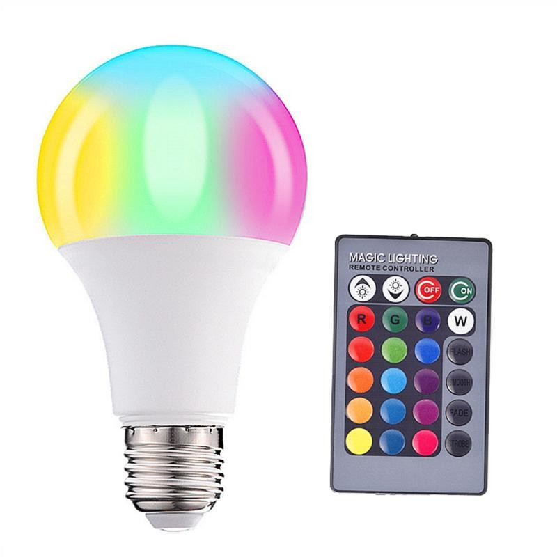 Умная светодиодная лампа LED RGBW BUIB 9W цоколь Е27 с пультом дистанционного управления (16 цветов, 25000 - фото 6 - id-p188694638