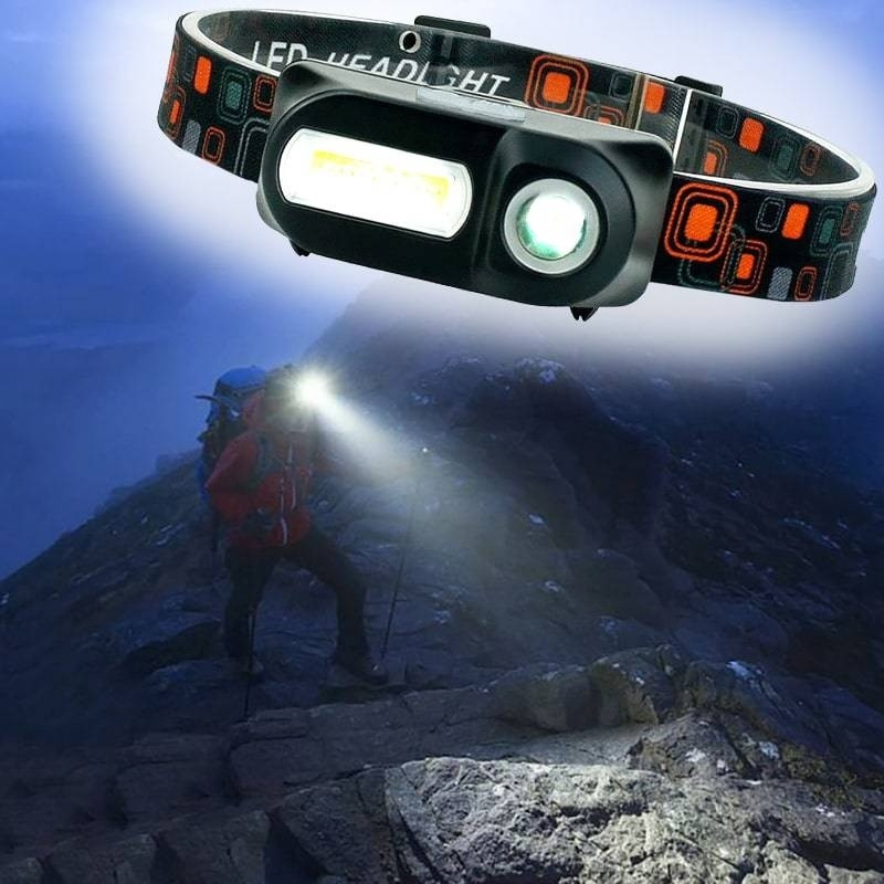 Налобный аккумуляторный фонарь Double Light Source headlight KX-1804 (3 режима работы) - фото 7 - id-p188695119