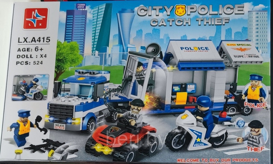 10657 Конструктор Bela Cities "Мобильный командный центр" 398 деталей, аналог Lego City 60139 - фото 2 - id-p100230197