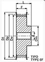 Шкив зубчатый 32-14M-40 под втулку taper bush lock, фото 2