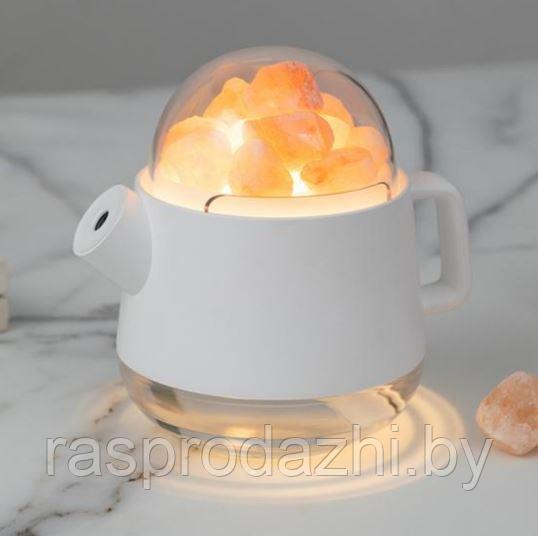 Портативная соляная лампа 3-в-1 с ультразвуковым увлажнителем воздуха и ночником для офиса и дома - фото 1 - id-p188721771