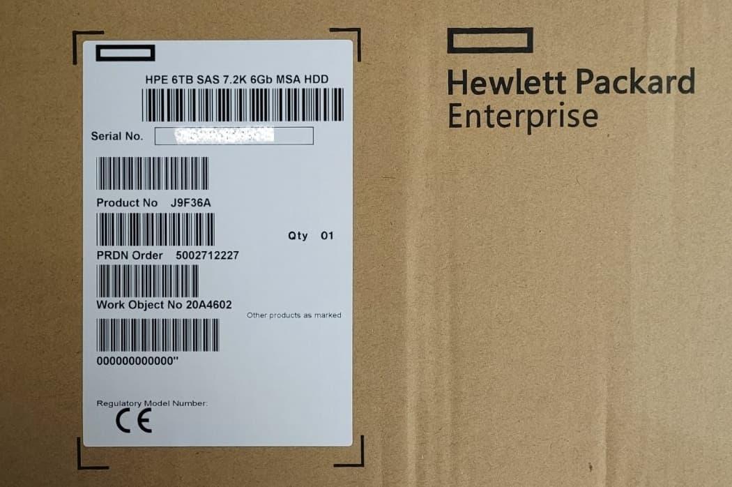 J9F36A 787335-001 Жесткий диск HP 6TB 7.2K 6G 3.5 SAS DP
