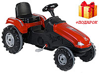 07321 Педальная машина Трактор PILSAN (3-7 лет) , клаксон на руле, регулируемое сидение красный