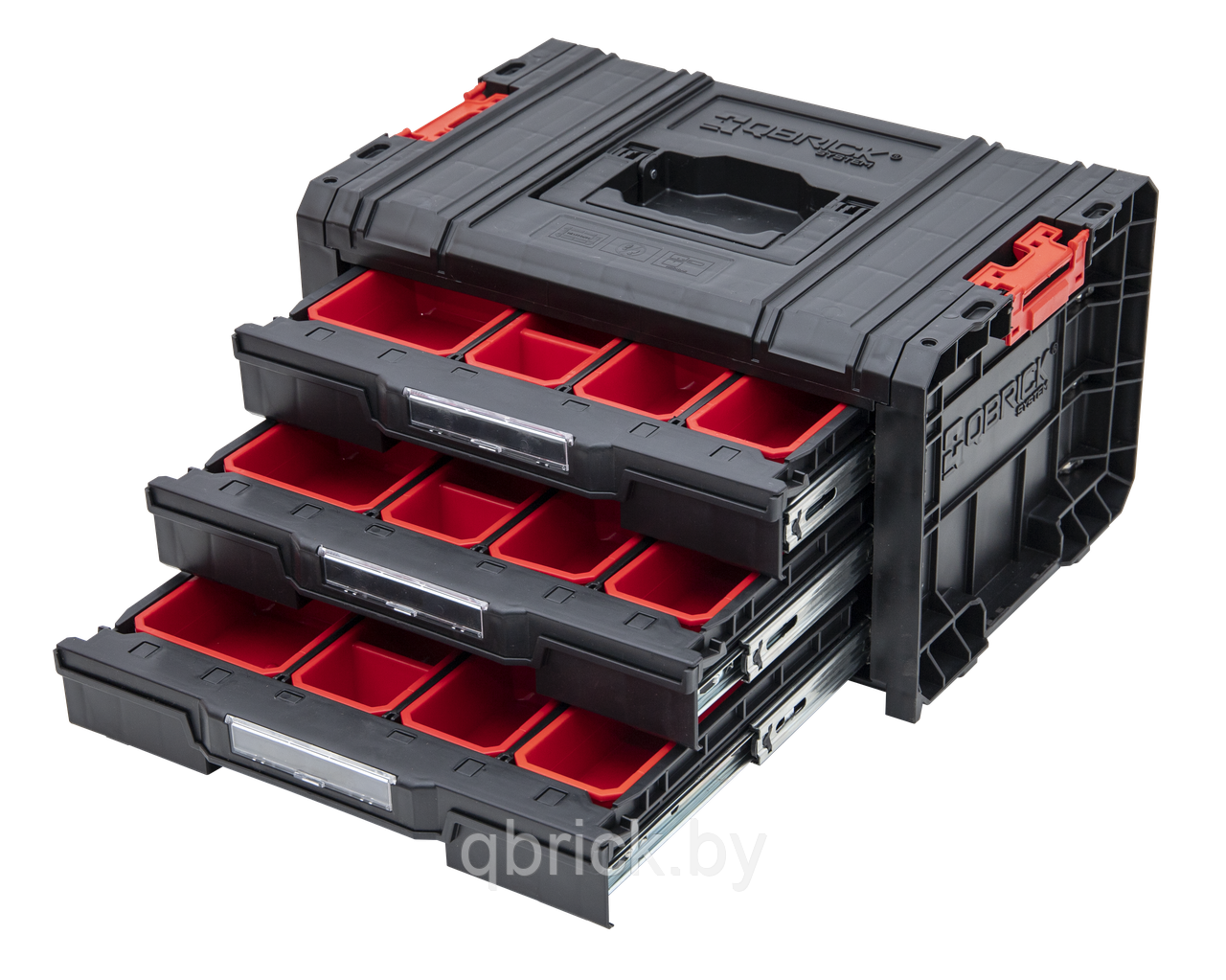 Ящик для инструментов Qbrick System PRO Drawer 3 Toolbox Expert, черный