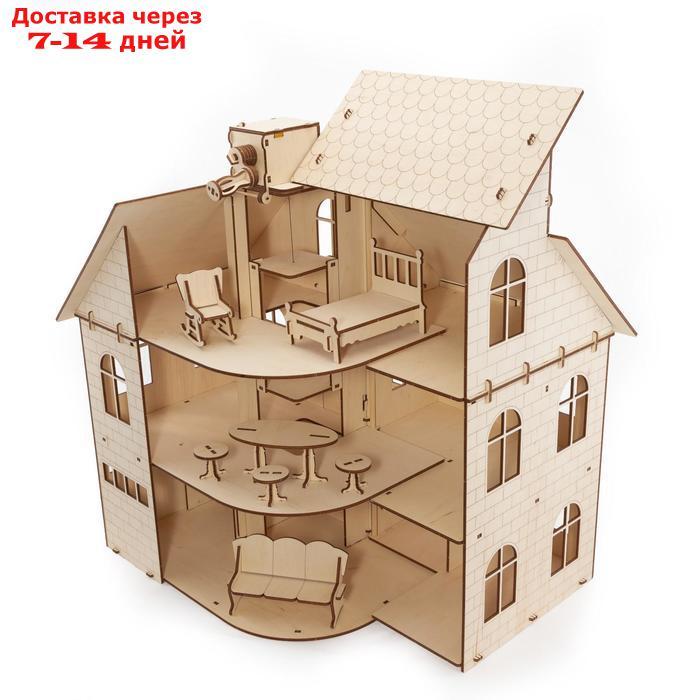 Сборная модель из дерева 3D "Кукольный дом с лифтом" - фото 2 - id-p188710357