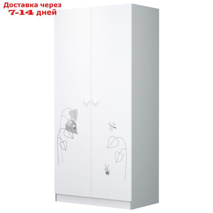 Шкаф French, двухсекционный, 190х89,8х50 см, цвет белый/серый - фото 1 - id-p188710604