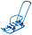 Санки детские (Т5У) Тимка 5 Универсал с колесной базой, ремнем безопасности, перекидная ручка, голубые, фото 2
