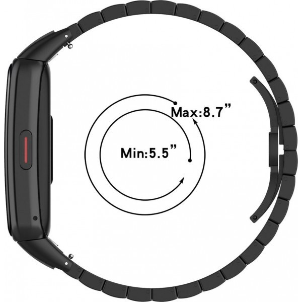 Металлический блочный браслет Rumi Snake для Huawei Band 6 / Honor Band 6, Band 7 Черный - фото 4 - id-p184430544