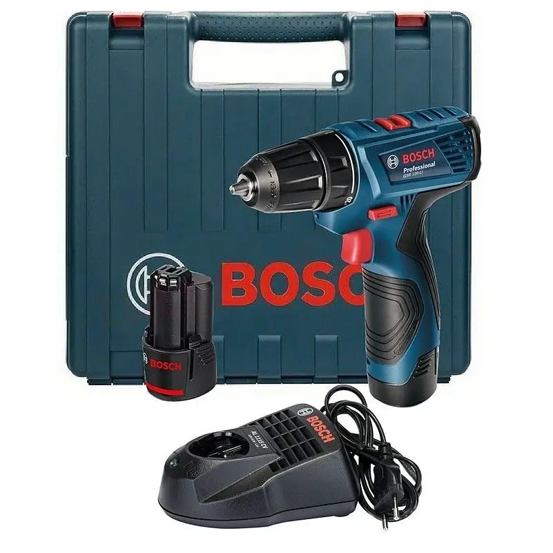 Дрель-шуруповерт Bosch GSR 120-LI Professional (2 АКБ, кейс) 06019G8020 - фото 1 - id-p188739685
