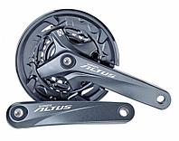 Шатуны Shimano Altus M2000, алюм, 40/30/22T, 170мм, кв, черн, с защит., с болтами EFCM2000C002C