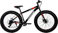 Велосипед FOXX JUMBO 26" FATBIKE черный, сталь, р-р 17"