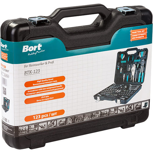 Универсальный набор инструментов Bort BTK-123 (123 предмета) - фото 5 - id-p188756072