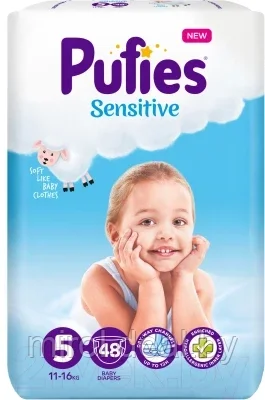 Подгузники детские Pufies Sensitive Junior 11-16кг - фото 1 - id-p188748113