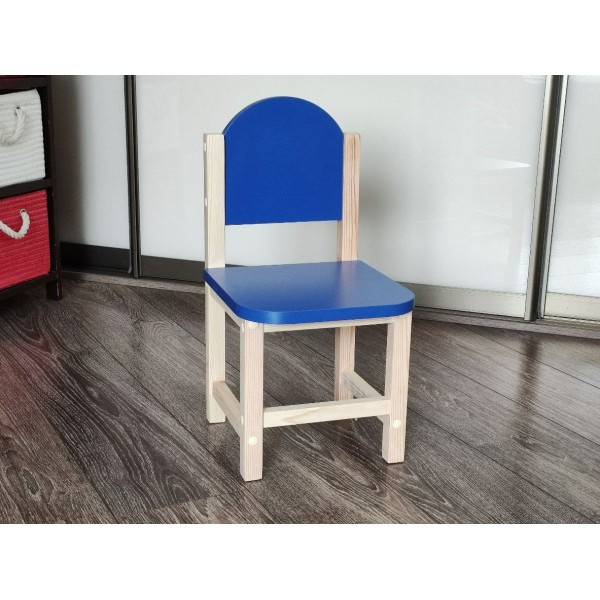 Детский стульчик для игр и занятий «Океан» арт. SDLON-27. Высота до сиденья 27 см. Цвет синий с натуральным. - фото 1 - id-p188759793