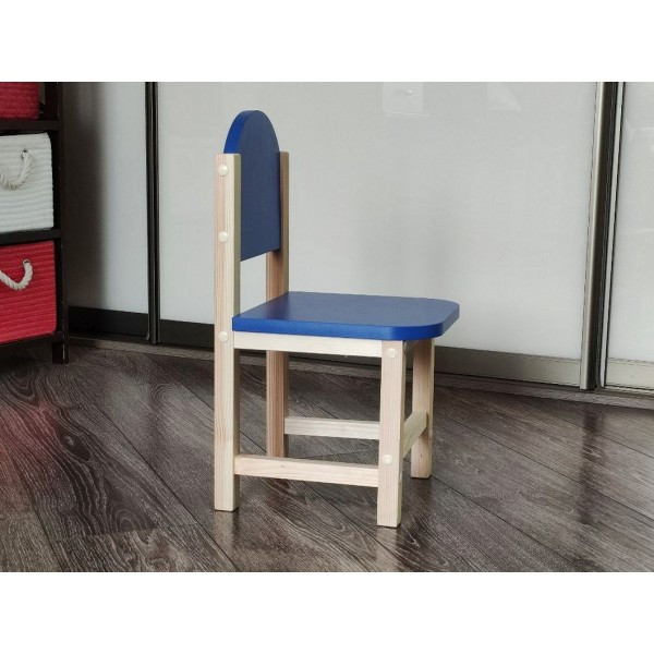 Детский стульчик для игр и занятий «Океан» арт. SDLON-27. Высота до сиденья 27 см. Цвет синий с натуральным. - фото 2 - id-p188759793