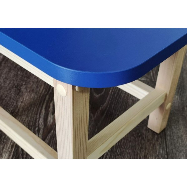Детский стульчик для игр и занятий «Океан» арт. SDLON-27. Высота до сиденья 27 см. Цвет синий с натуральным. - фото 3 - id-p188759793
