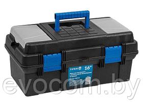 Ящик для инструмента пластмасс. 41х21х18.5 см (16") с лотком и органайз.20220 ТРЕК