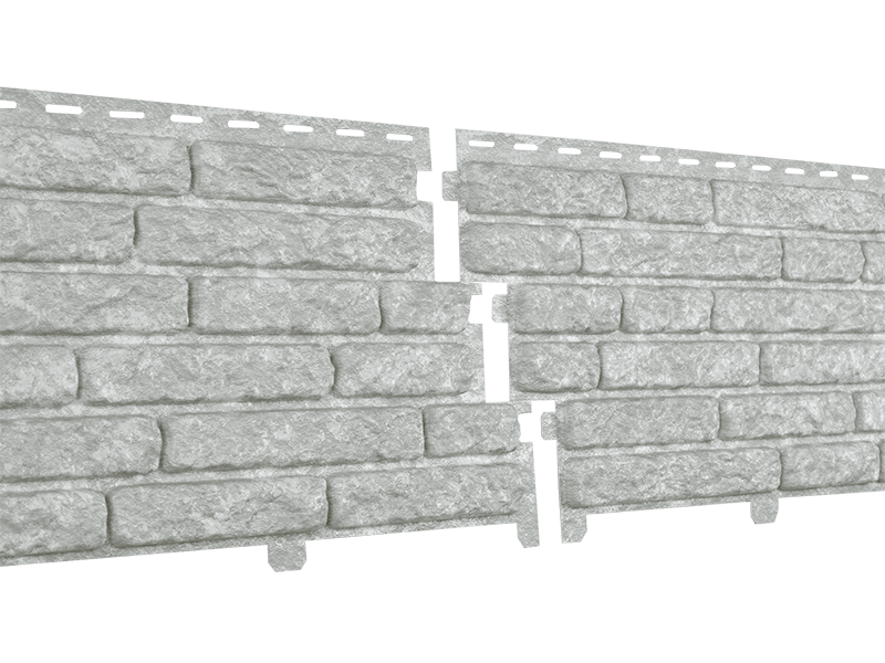 Стон-Хаус Виниловый сайдинг двойной замок Кварцит Светло-серый 0,25*2м ПРЕДЗАКАЗ - фото 1 - id-p188760636