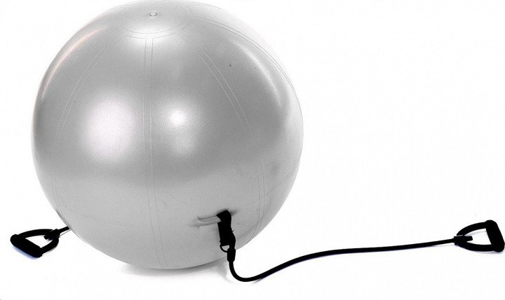 Мяч для фитнеса ФИТБОЛ-65 с эспандерами - фото 1 - id-p188760556