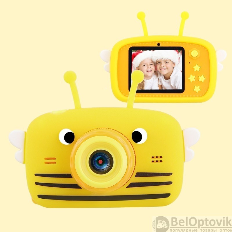 Оригинальный детский цифровой фотоаппарат Пчелка Childrens Fun Camera Розовый - фото 6 - id-p179627189