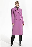 Женское осеннее драповое розовое пальто Golden Valley 7135 розовый 42р.